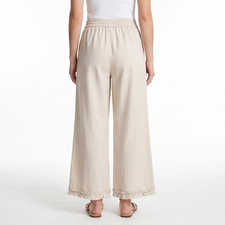 Apricot Corinne Lace Trim Trousers 3