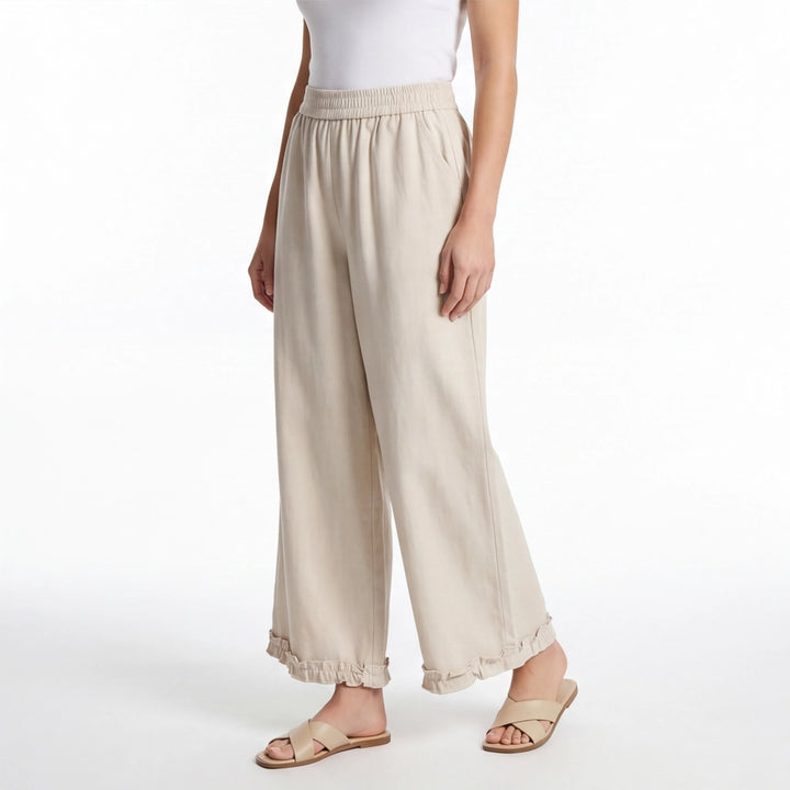 Apricot Corinne Lace Trim Trousers 2