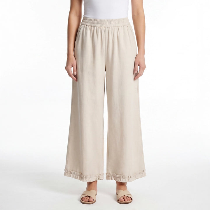 Apricot Corinne Lace Trim Trousers 4