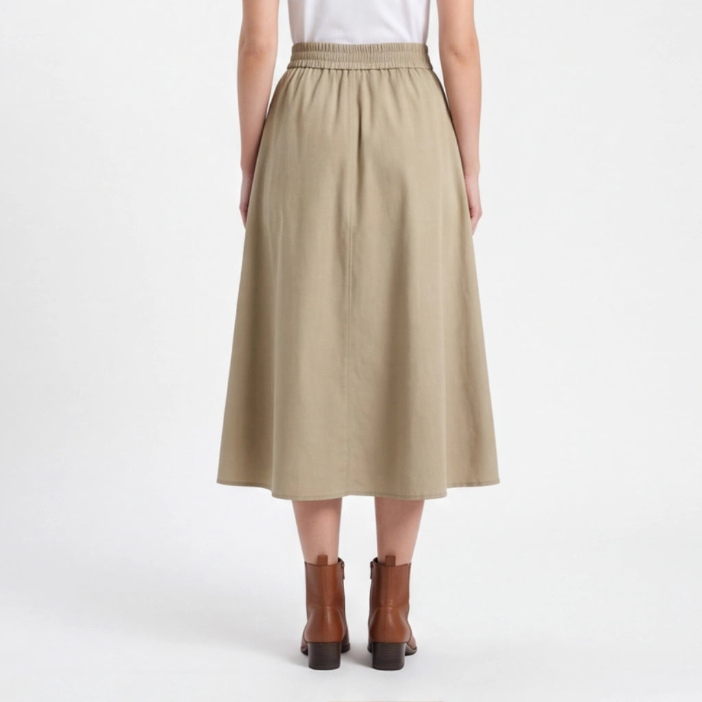 Grayson A-Line Midi Skirt