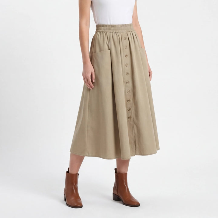 Grayson A-Line Midi Skirt
