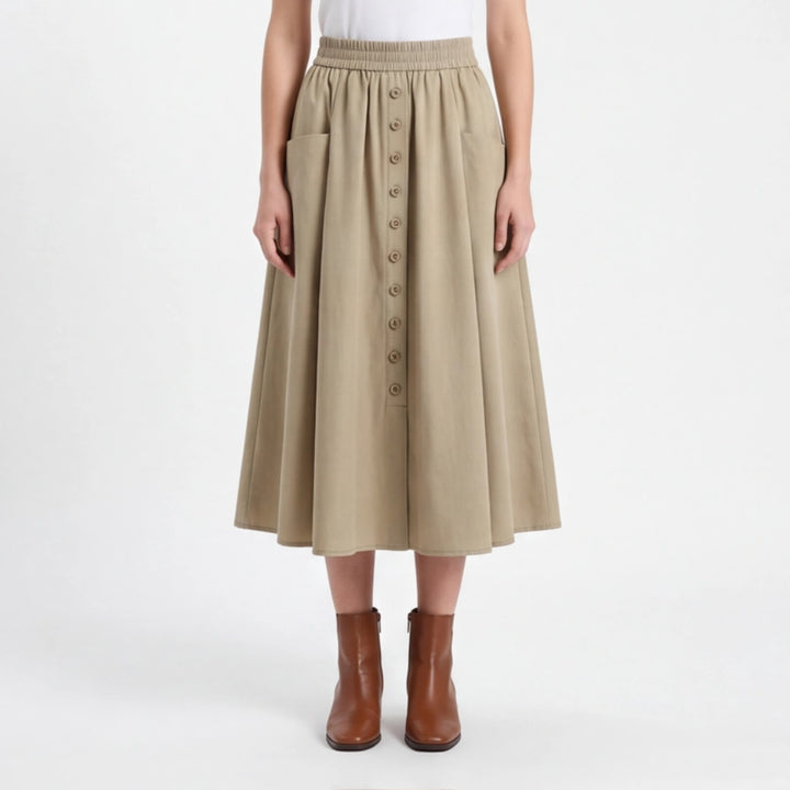 Grayson A-Line Midi Skirt