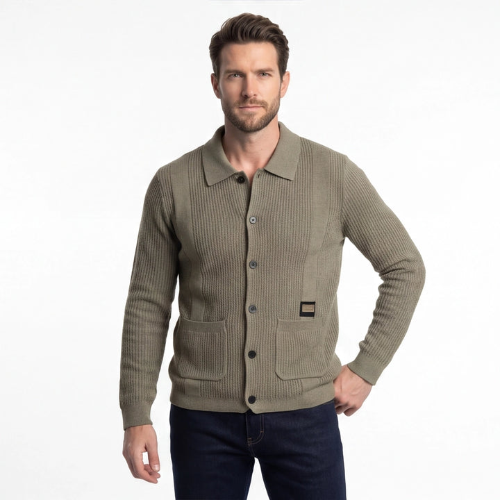 Khaki Ingrid Knit Cardigan Sweater 3