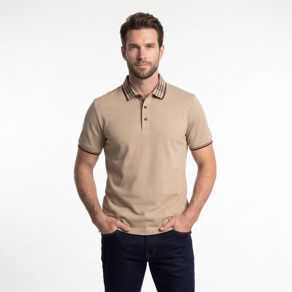 Khaki Tolliver Solid Knit Polo Shirt 2