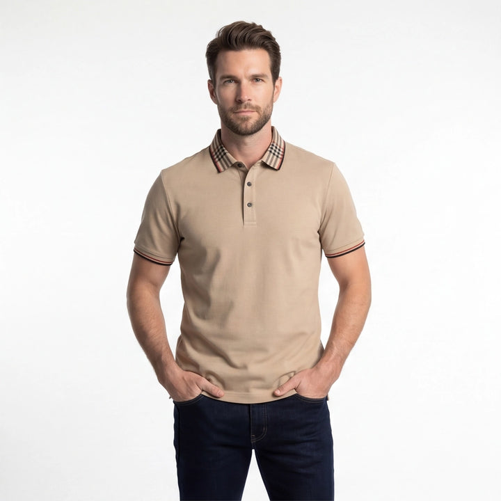 Khaki Tolliver Solid Knit Polo Shirt 2