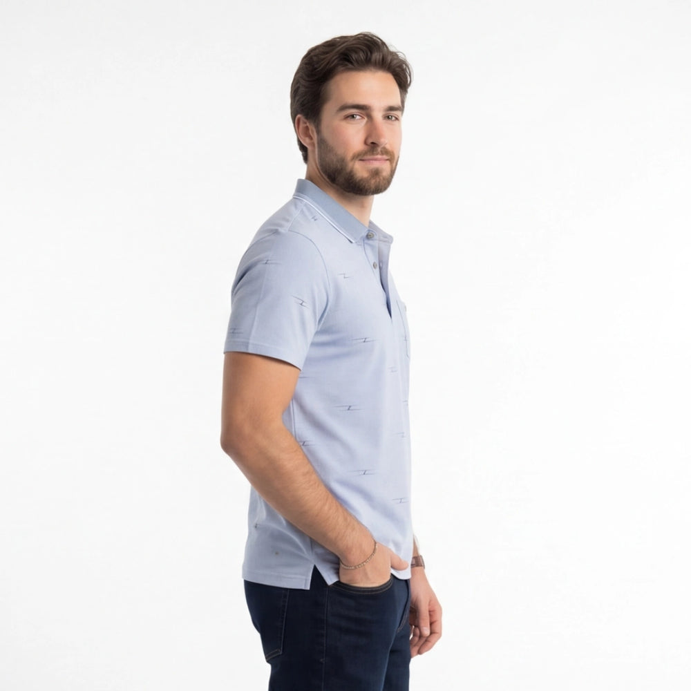 Farrell Striped Mesh Polo-TEST