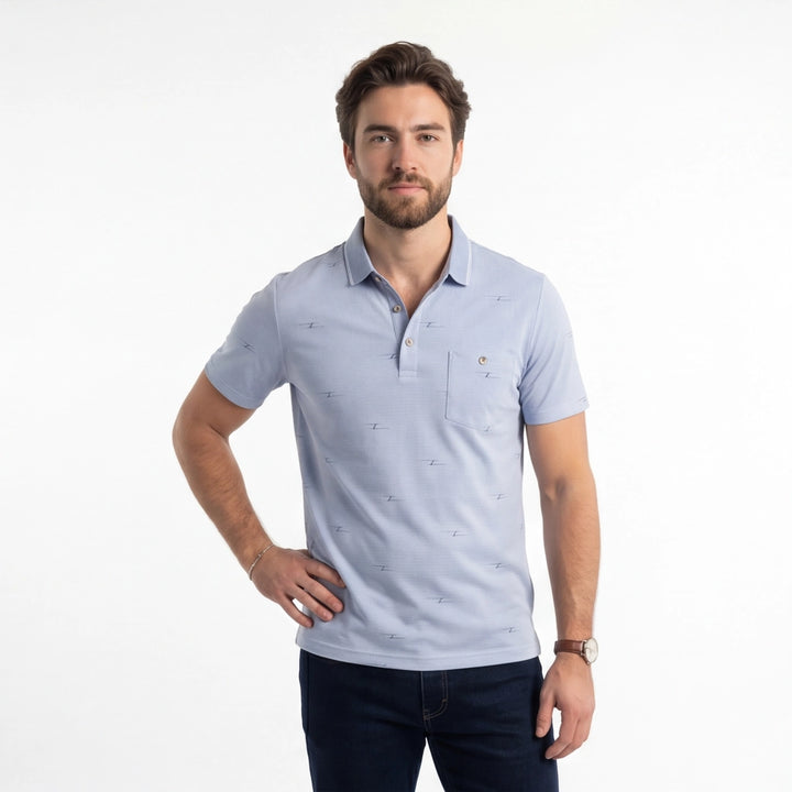 Farrell Striped Mesh Polo 2