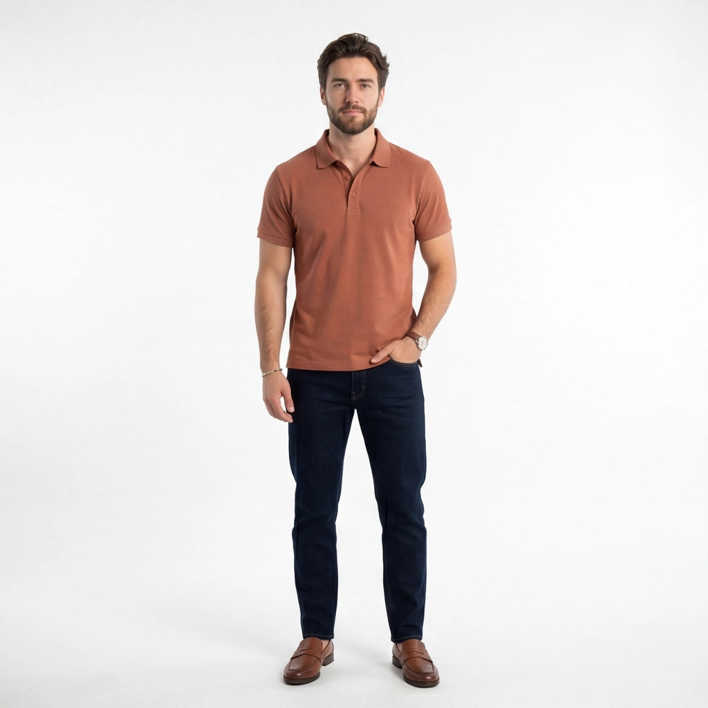 Brick Red Elias Relaxed Polo Shirt 6