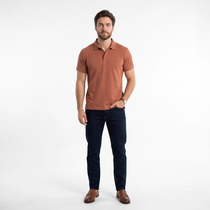 Brick Red Elias Relaxed Polo Shirt 6