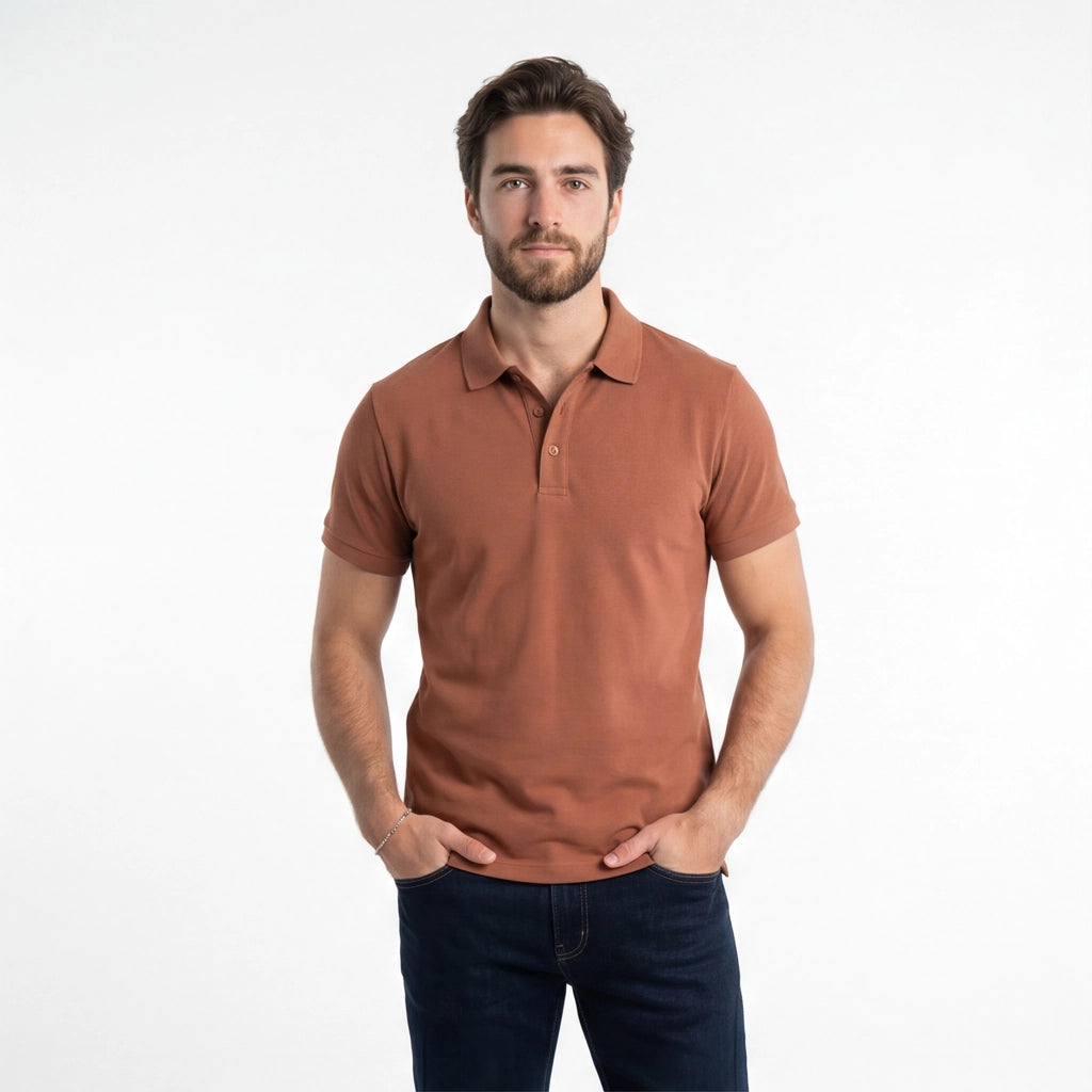 Brick Red Elias Relaxed Polo Shirt 7