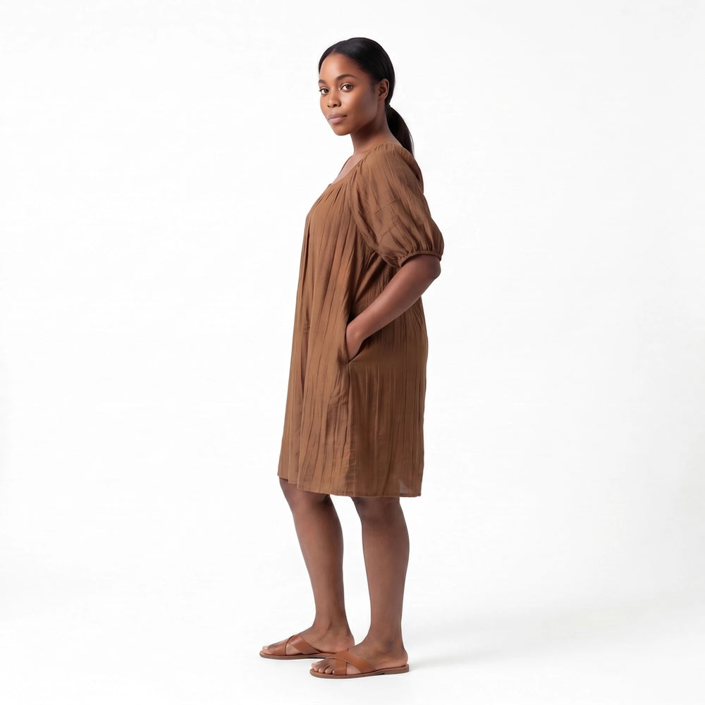 Elara Crinkle Tencel Dress