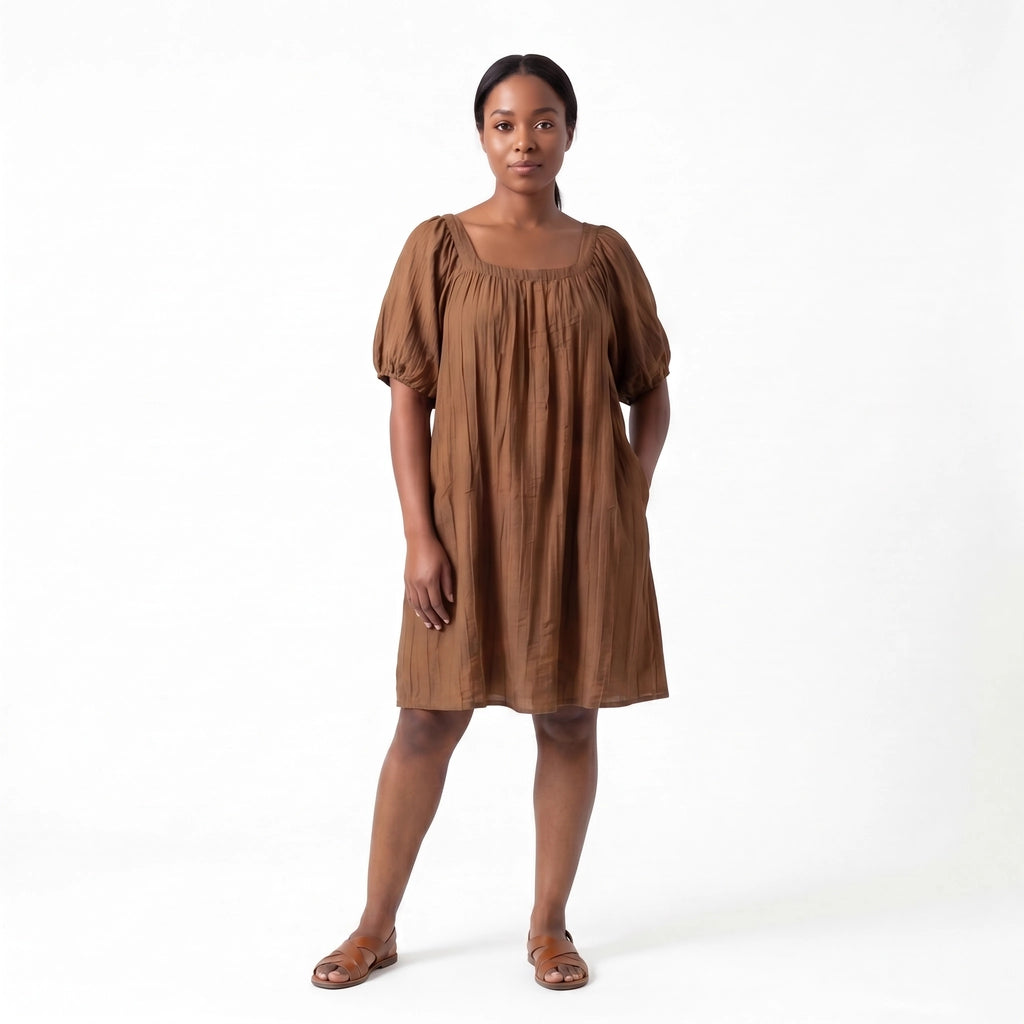 Elara Crinkle Tencel Dress