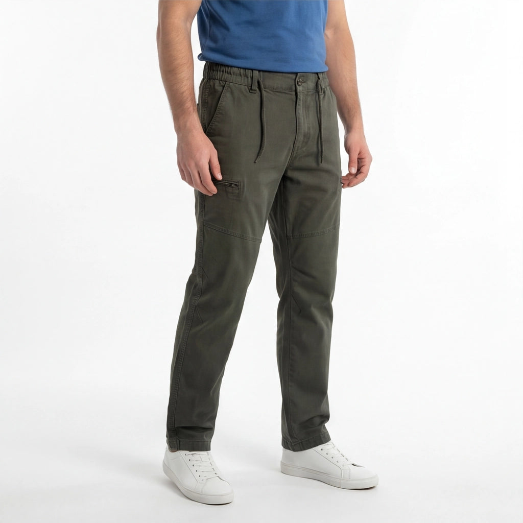 Army Green G-Stone Cotton Cargo Trousers 2