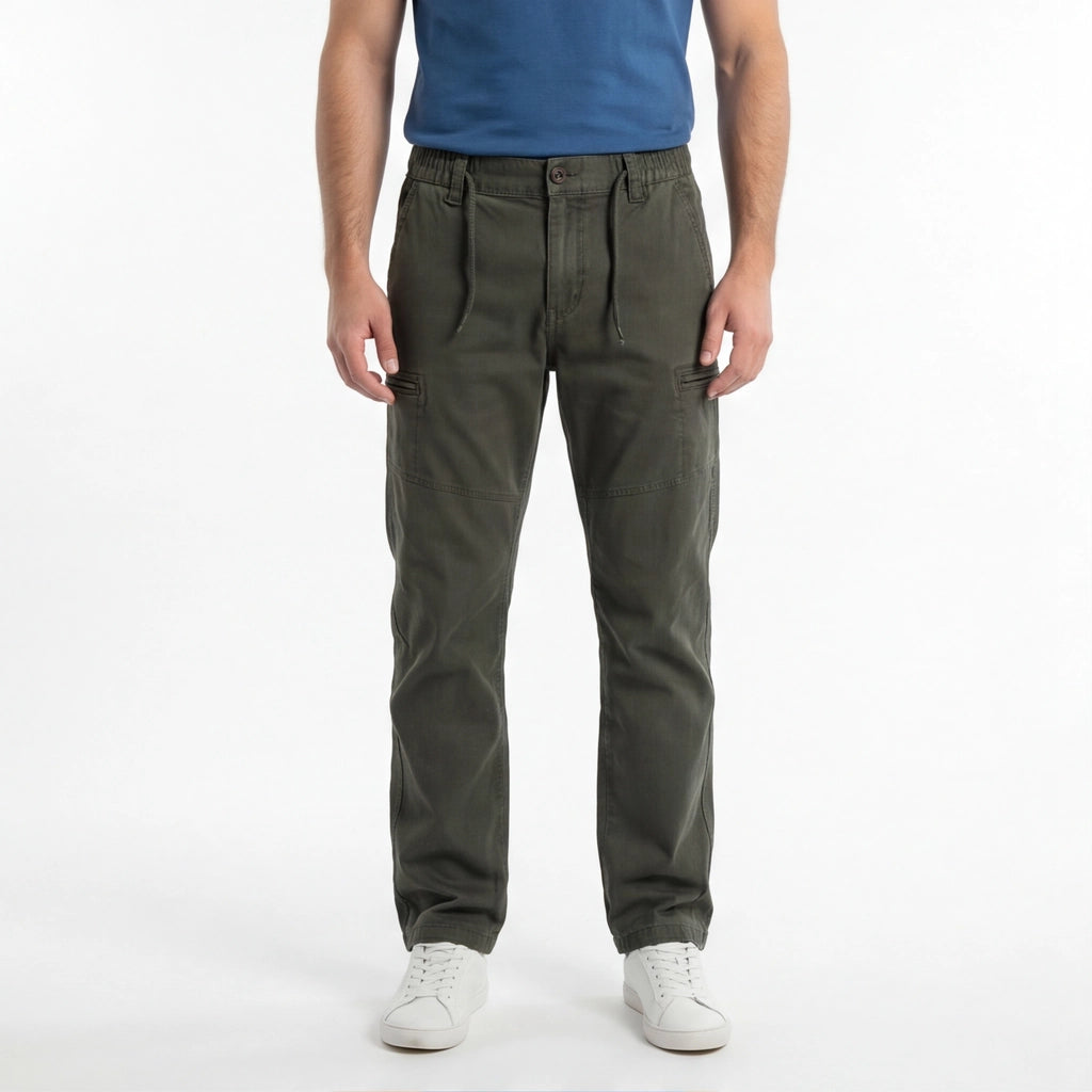 Army Green G-Stone Cotton Cargo Trousers 1