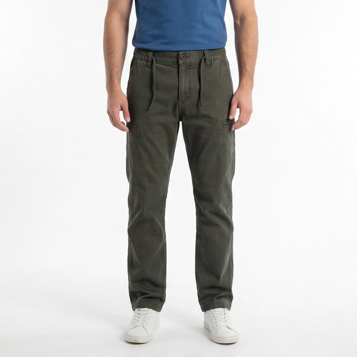 Army Green G-Stone Cotton Cargo Trousers 1