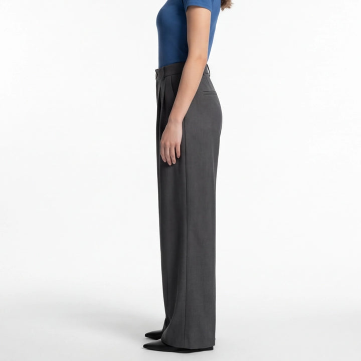 Avery Textured Wide-Leg Trousers