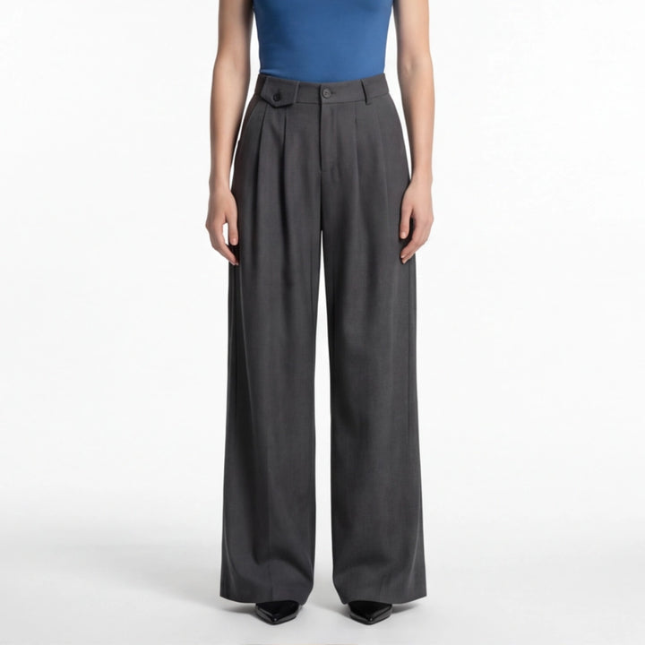 Zoe Textured Wide-Leg Trousers 2