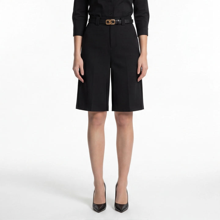 Black Wells Cotton Bermuda Shorts 2