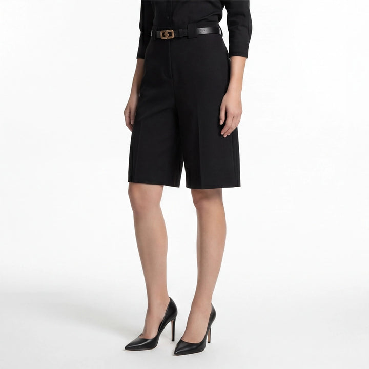 Black Wells Cotton Bermuda Shorts 3