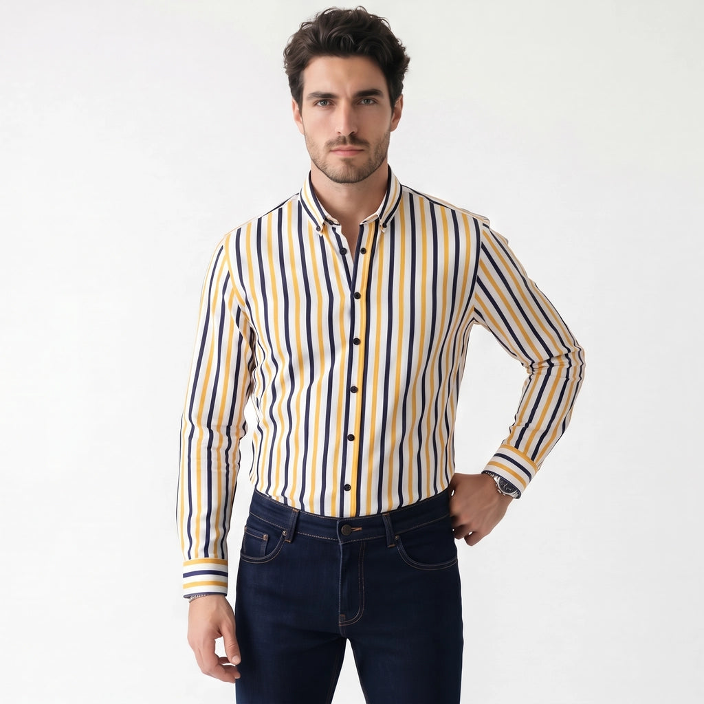 Elle Striped Slim Shirt