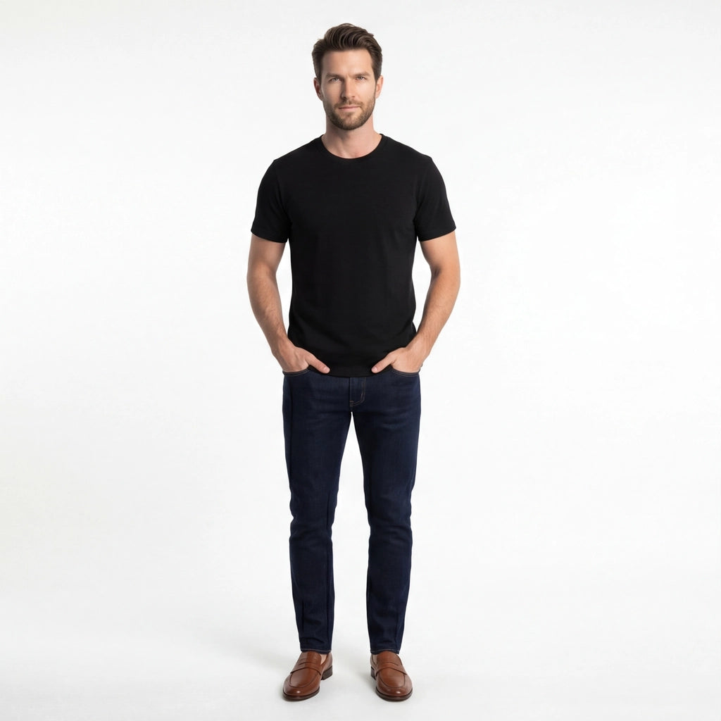 Black Mason Cotton Crewneck Tee 5