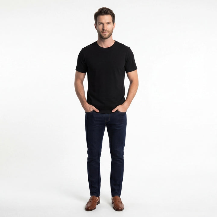 Black Mason Cotton Crewneck Tee 5