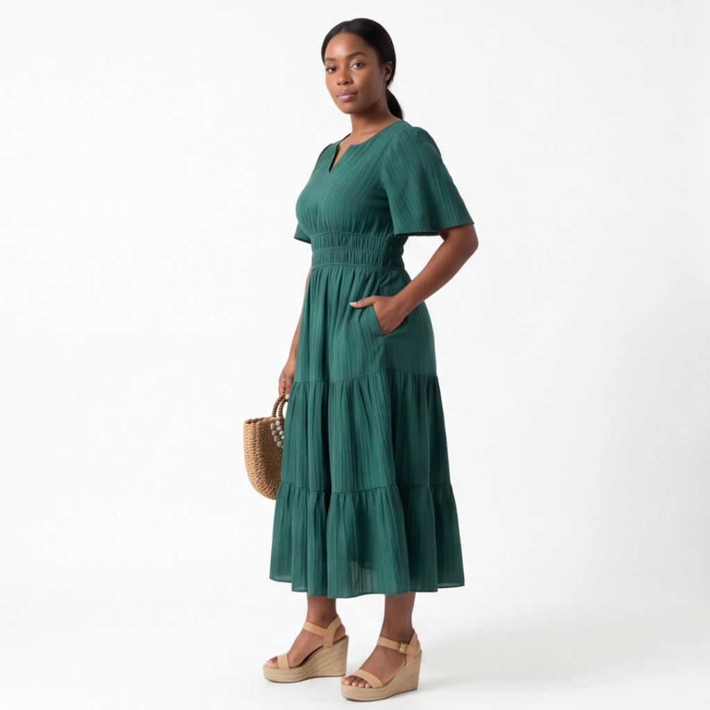 Salinger V-Neck Midi Dress