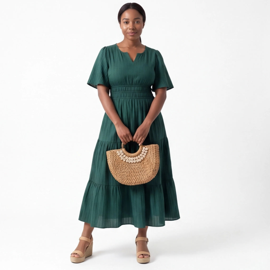 Alessia V-Neck Midi Dress 1