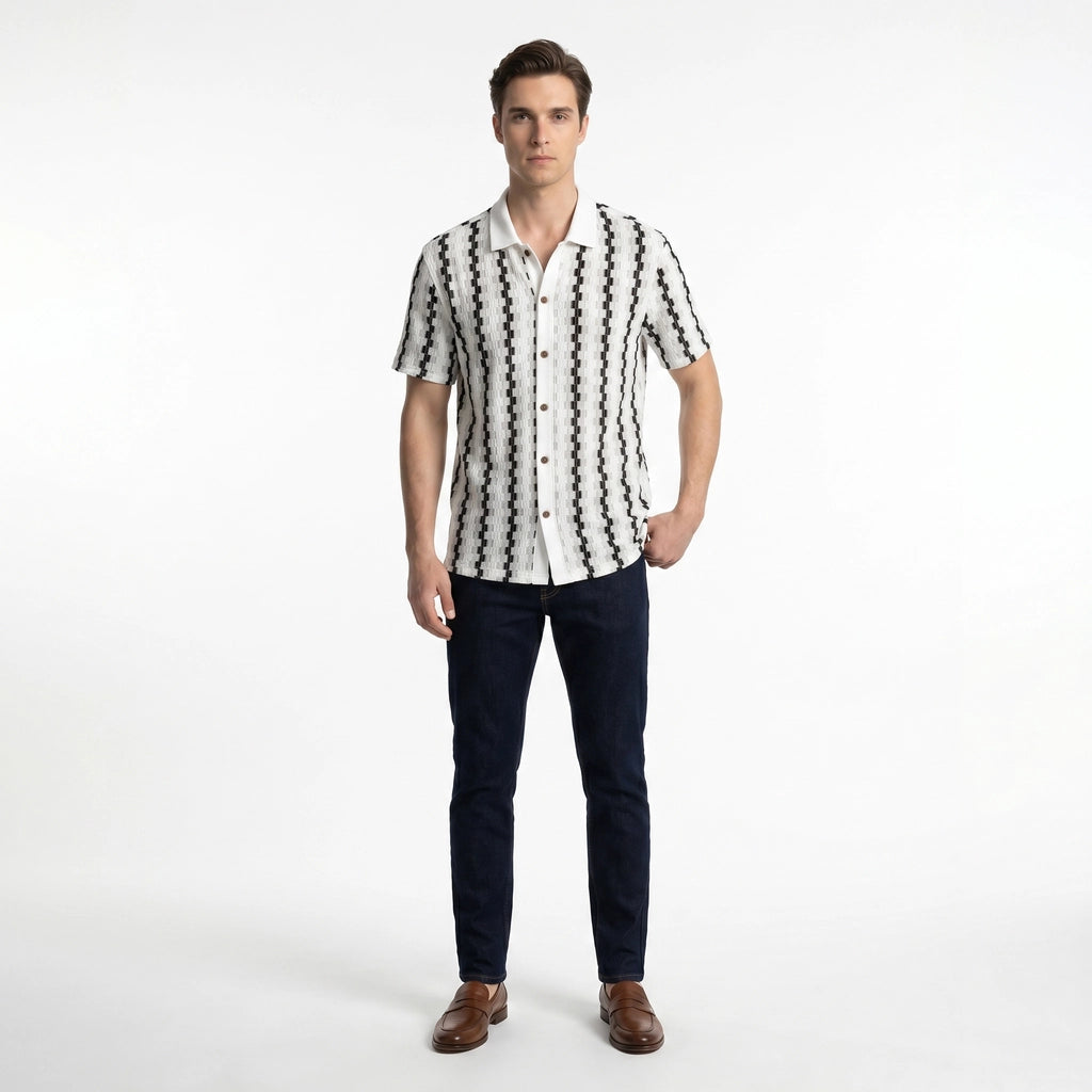 CS1XX06F Finn Checkered Knit Shirt 1