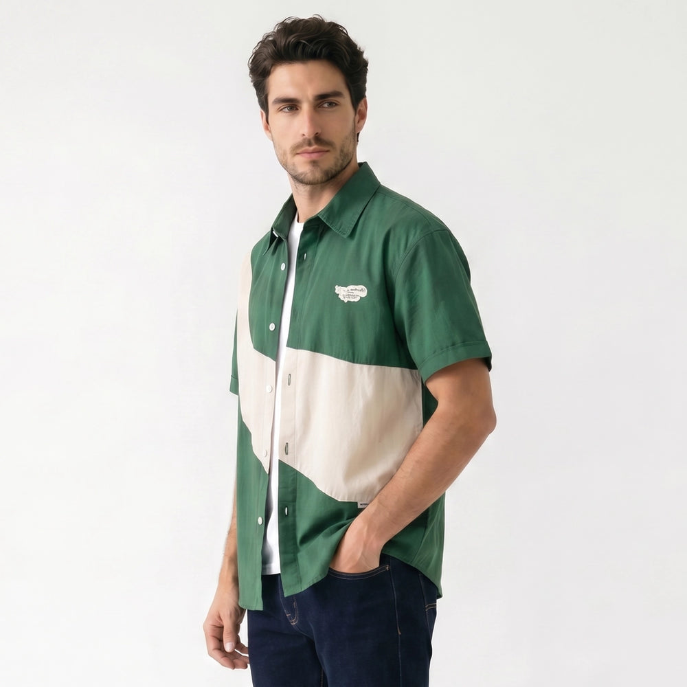 Duncan Cotton Colorblock Shirt