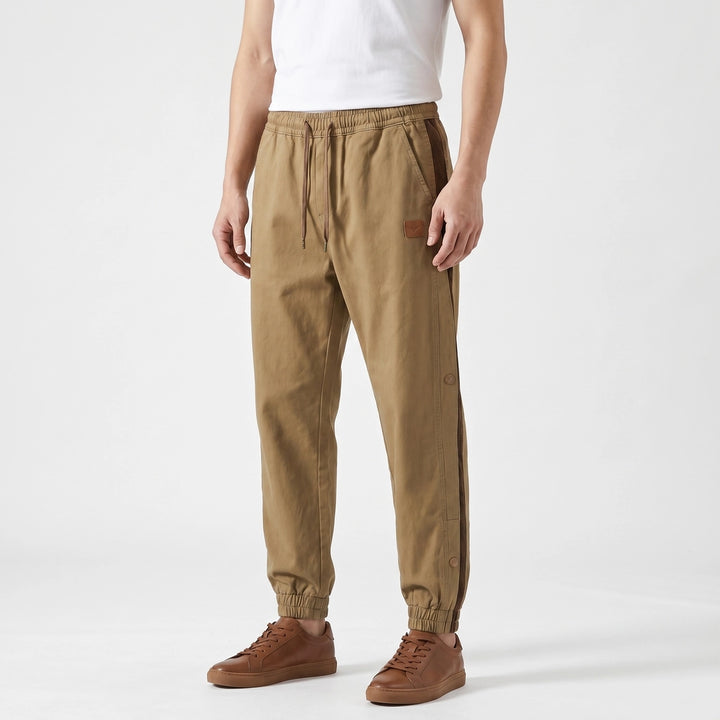 Khaki Graham Panelled Cargo Trousers 3