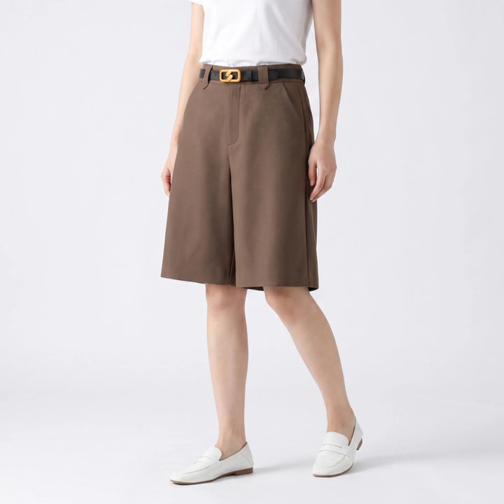 Whalen Cotton Wide-Leg Shorts