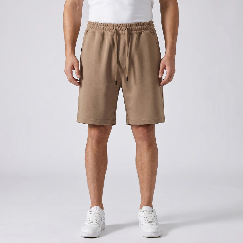 Dark Coffee Leighton Cotton Knit Shorts 2