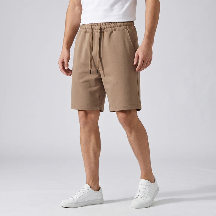 Dark Coffee Leighton Cotton Knit Shorts 3