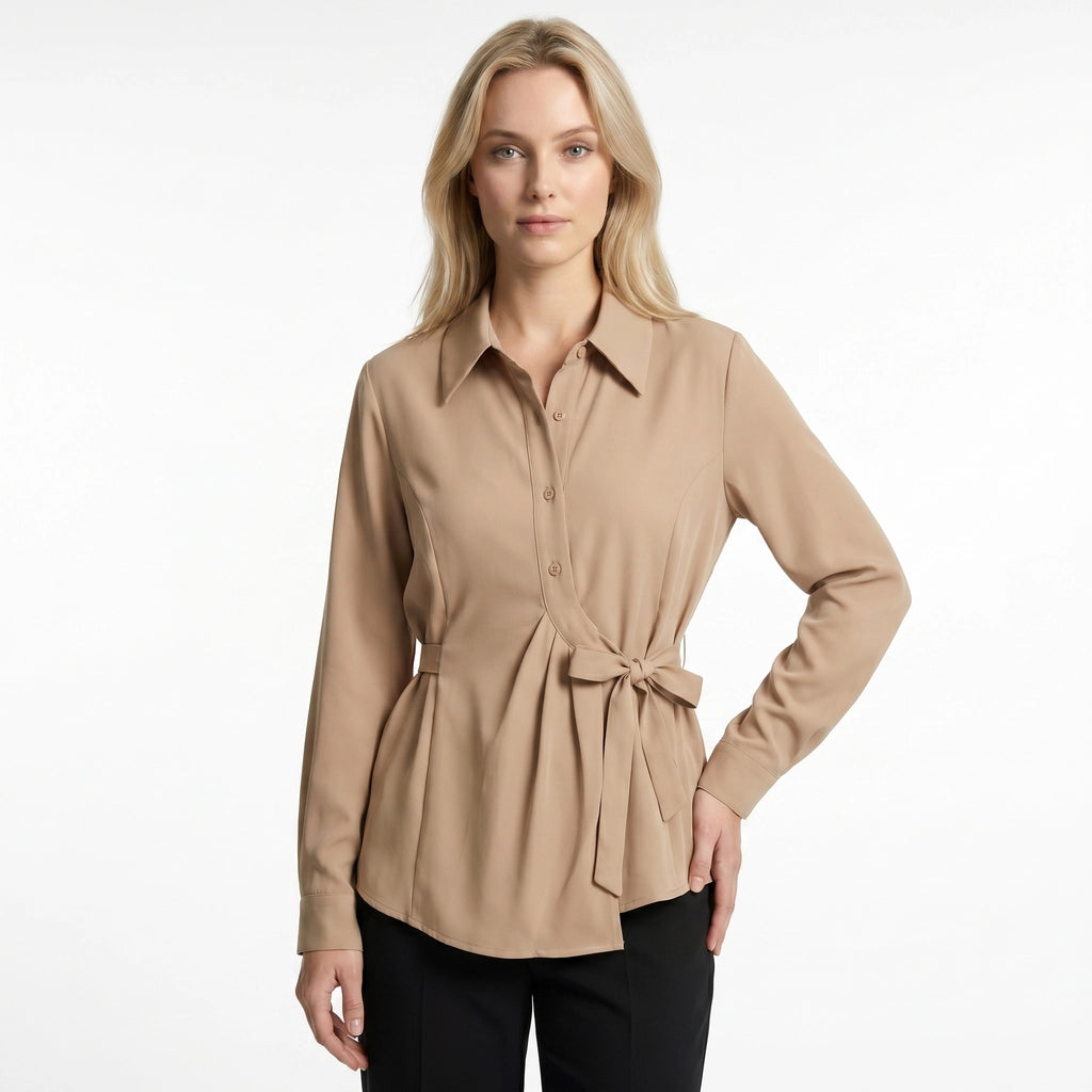 Khaki Willow Lace-Up Waist Shirt 2