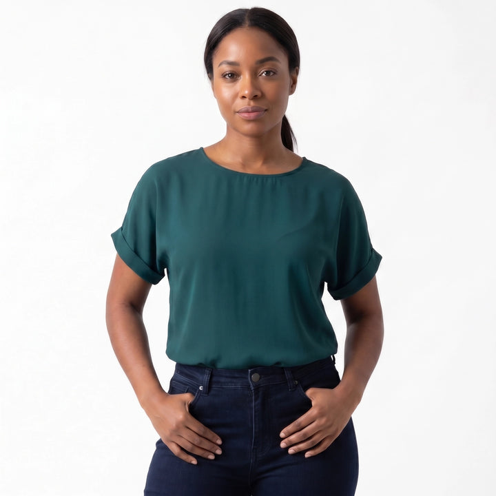Shiloh Satin Batwing Top