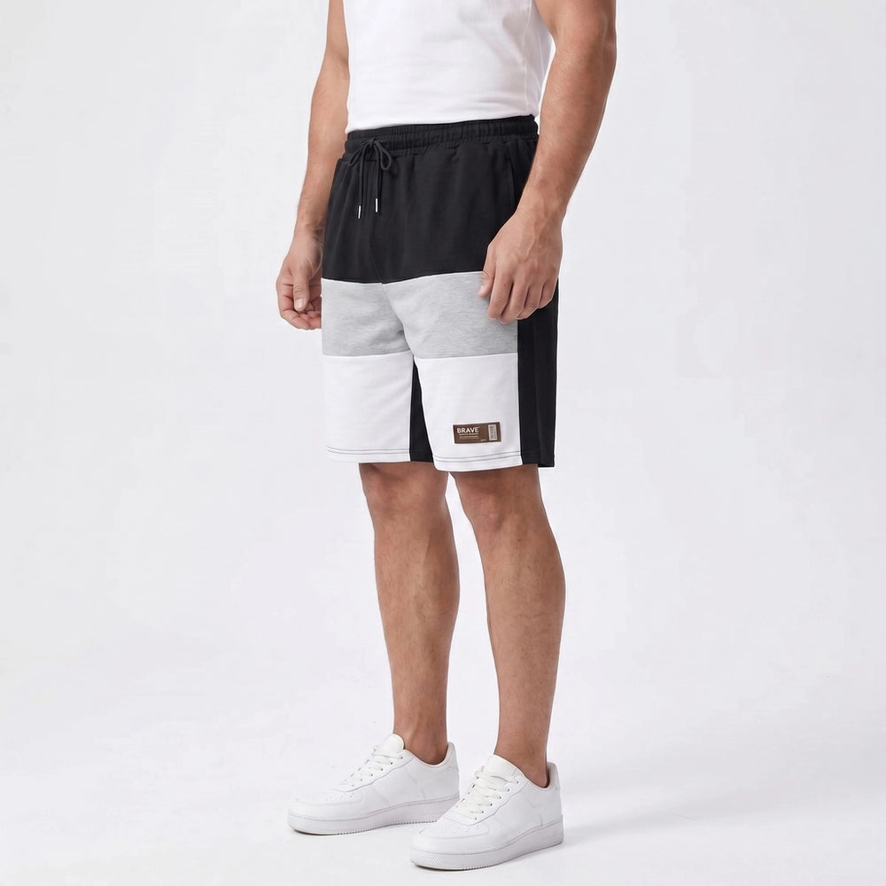 Black Gabriel Colorblock Shorts 5