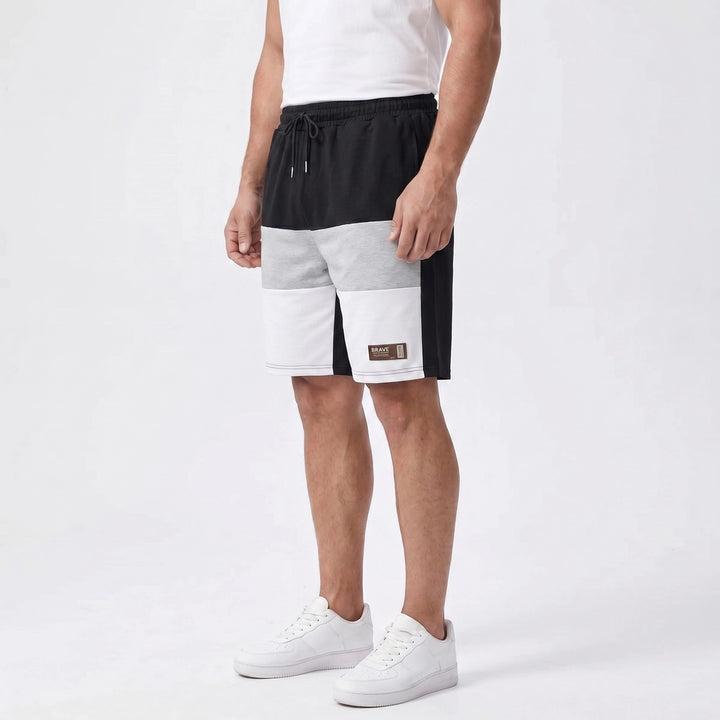 Black Gabriel Colorblock Shorts 5
