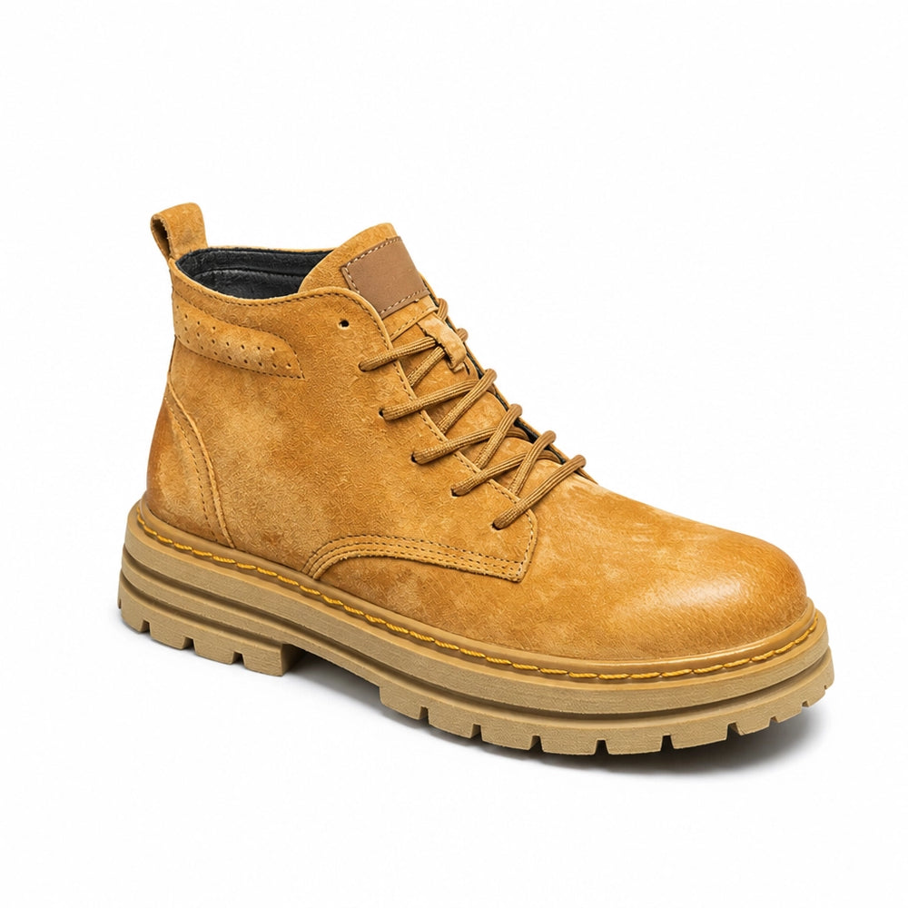 9809 Khaki Quayle Leather Lace-Up Boots 2