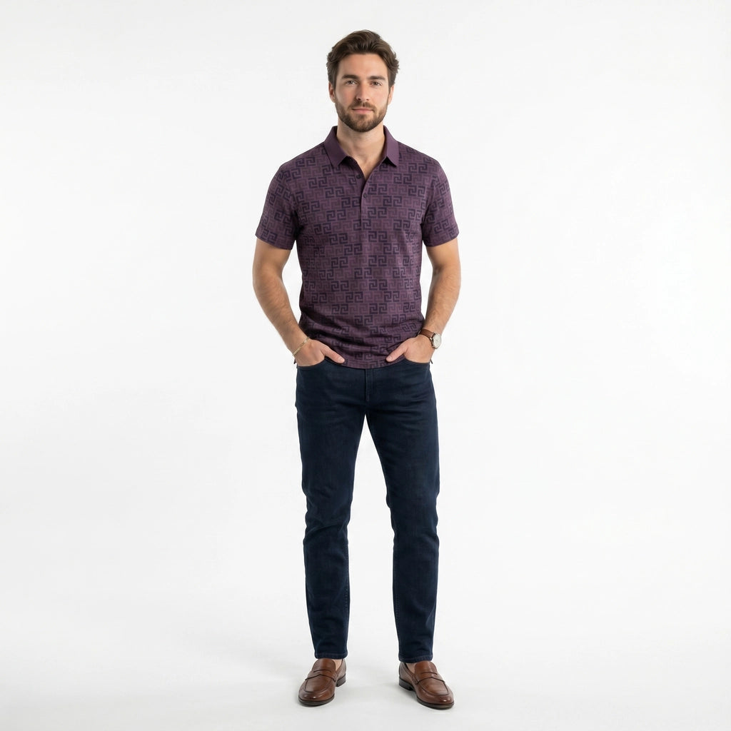 Mauve Woodrow Ice Silk Polo Shirt 5