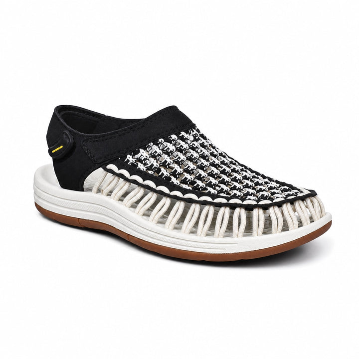 Champagne Grey Jefferson Woven Outdoor Sandals 2