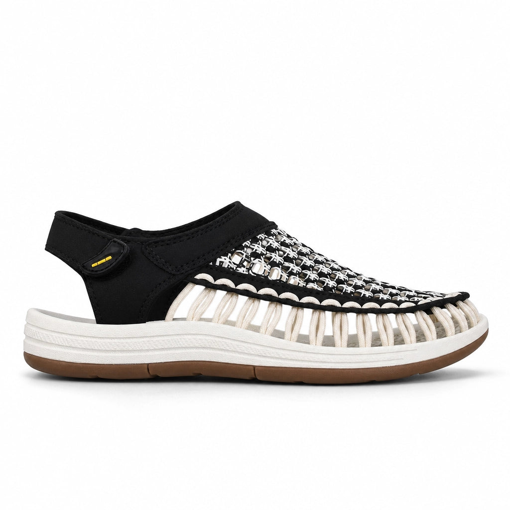 Champagne Grey Jefferson Woven Outdoor Sandals 1