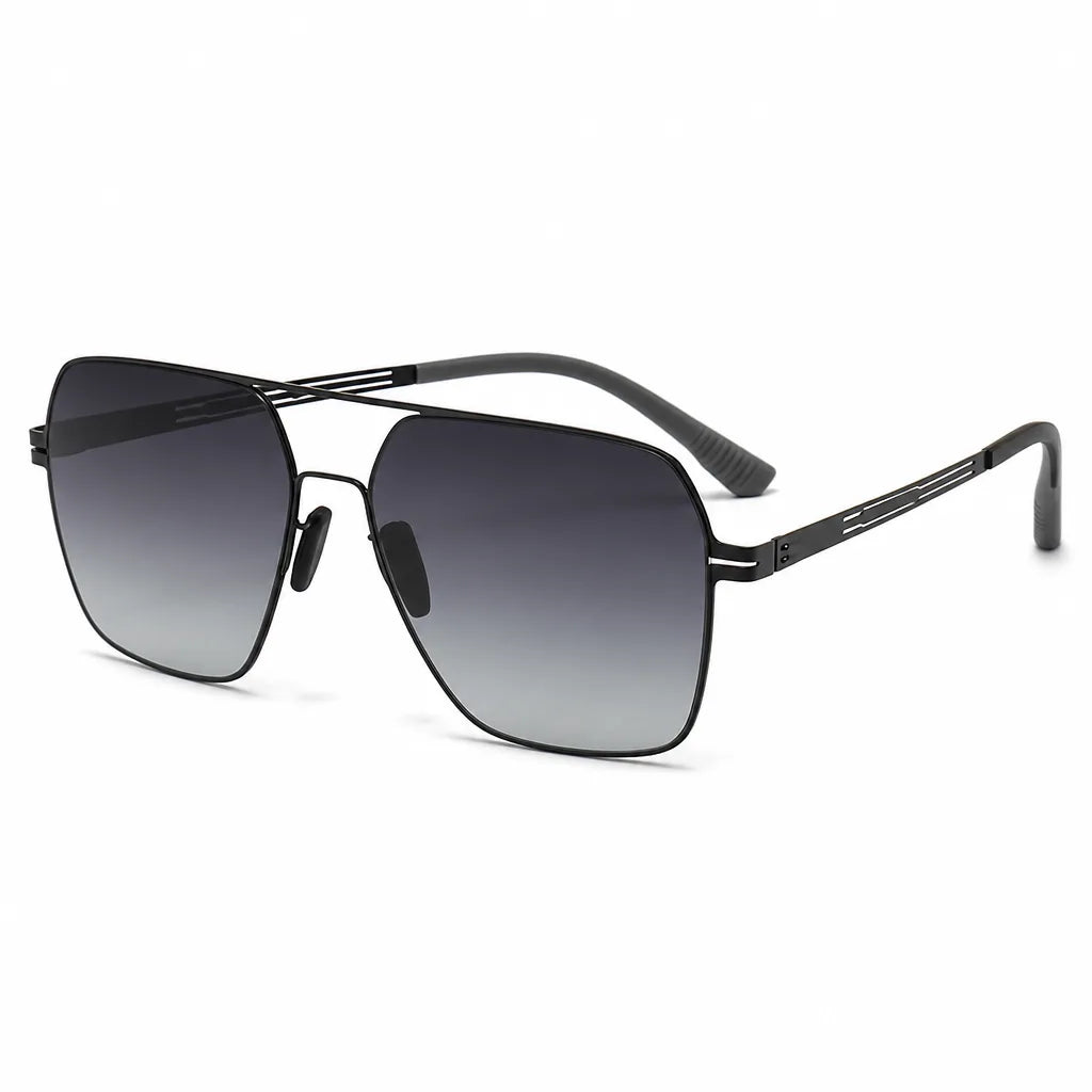 Aaron Double Bridge Shades - Color:Black