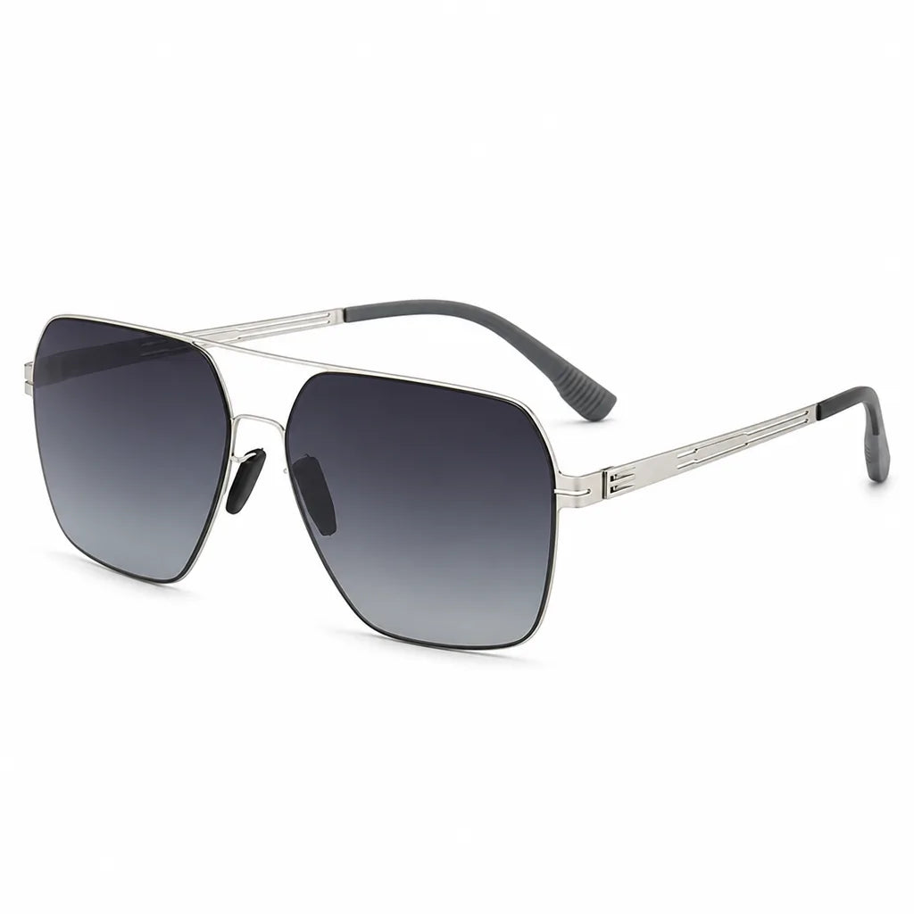 Aaron Double Bridge Shades - Color:Gray
