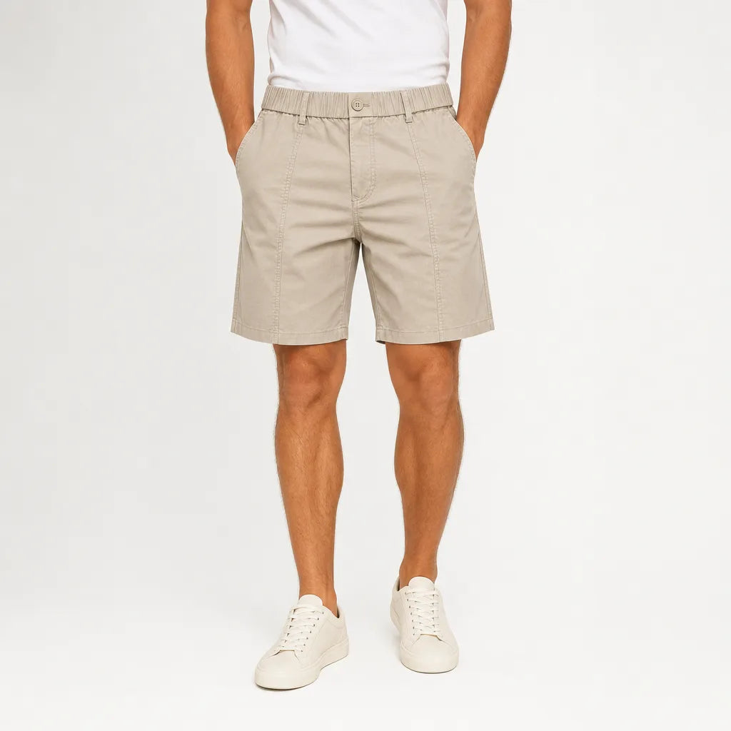 Men's Beige Houghton Slim Tailored Shorts