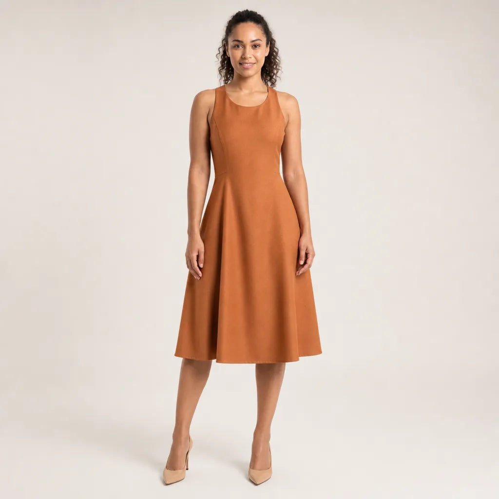 Women's Pumpkin Dress Linden Sleeveless Midi Dress