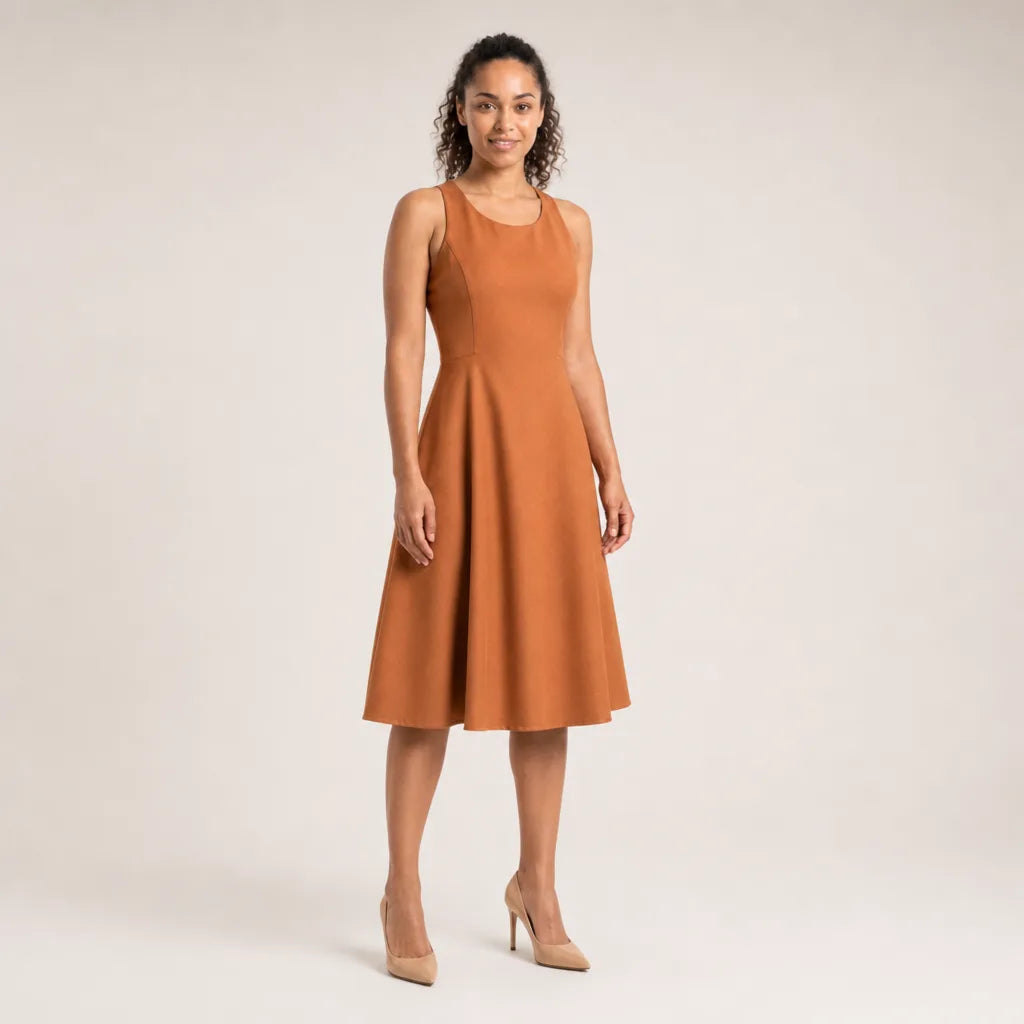 Women's Pumpkin Dress Linden Sleeveless Midi Dress