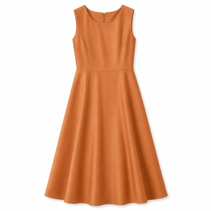Abigail Midi Dress - Color:Orange;Size:XS