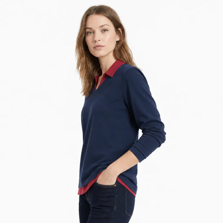 Women's Larson Contrast Collar T-Shirt