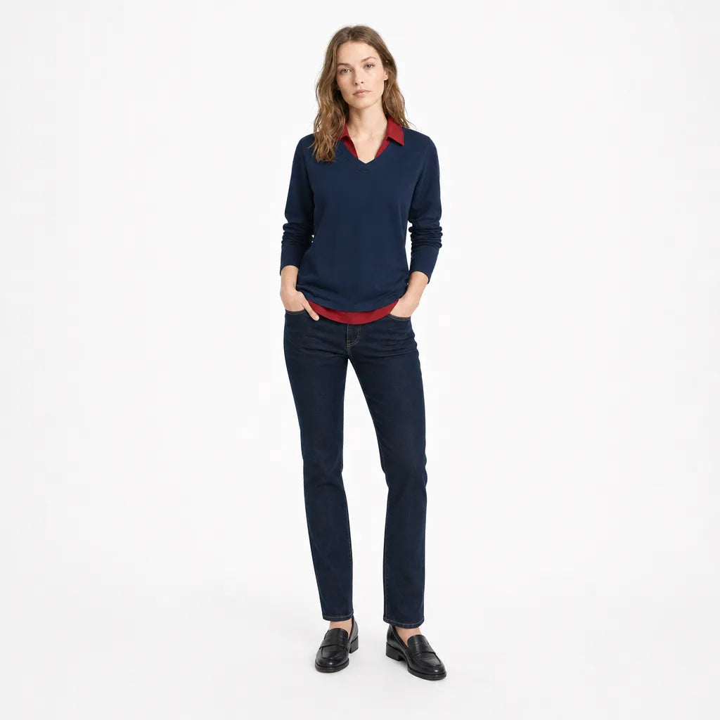 Women's Larson Contrast Collar T-Shirt
